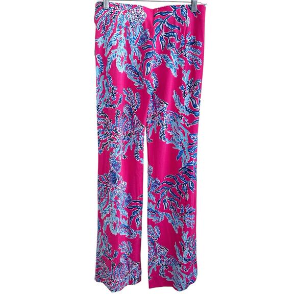 Lilly Pulitzer Georgia May Palazzo in Capri Pink Samba Print Size XS Stretch - Picture 2 of 8